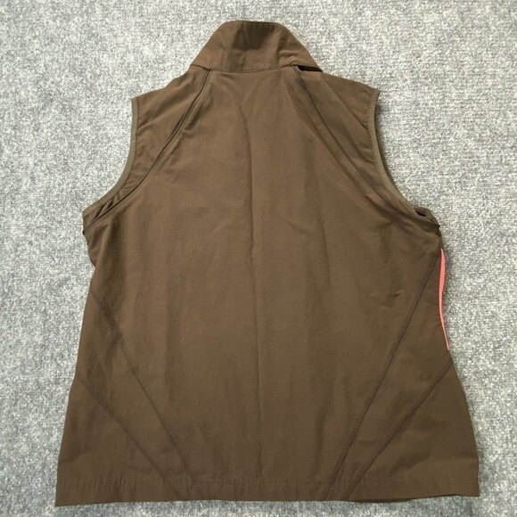 Danskin Now Jacket Womens Large Brown Windbreaker Zip Removable Sleeves Vest - Picture 13 of 14